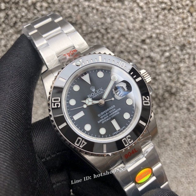 劳力士复刻手表 Rolex黑绿水鬼V10S实心中轴圈口升级翠绿+黄金色高端男士腕表 gjs2547